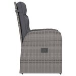 vidaXL Mobilier à dîner de jardin 9Pièces et coussins Résine tressée Gris