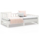 vidaXL Lit coulissant Blanc 2x(80x200) cm Bois de pin massif