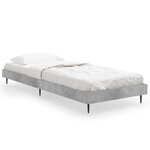 vidaXL Cadre de lit sans matelas gris béton 75x190 cm
