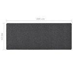 vidaXL Tapis de couloir Anthracite 80x200 cm