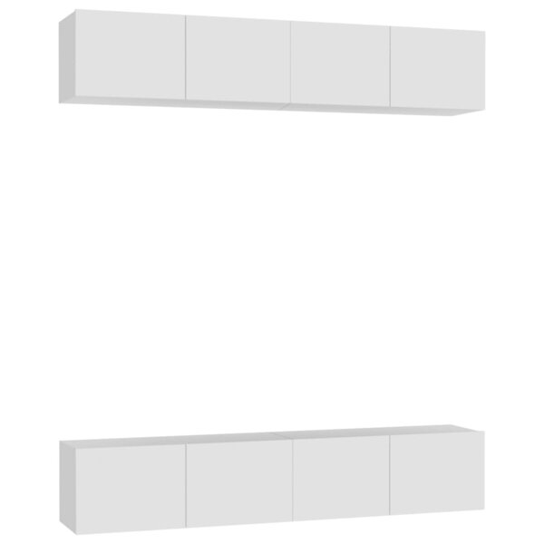 vidaXL Meubles TV 4 Pièces Blanc 80x30x30 cm Bois d'ingénierie