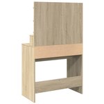 vidaXL Coiffeuse avec LED chêne sonoma 80x41x134 5 cm