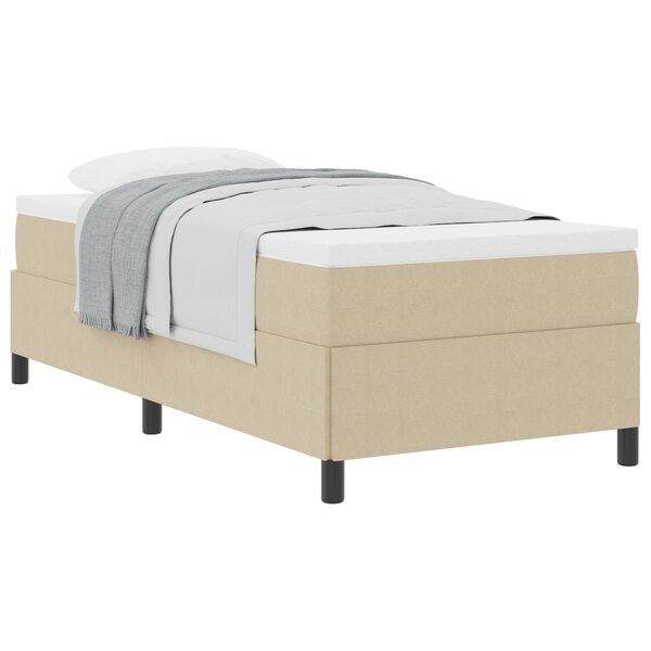 vidaXL Cadre de lit Vert clair Gris 100x200 cm Tissu côtelé