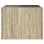 vidaXL Table basse avec LED infini chêne sonoma 40x40x30 cm