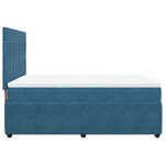 vidaXL Sommier à lattes de lit et matelas Bleu foncé 140x200cm Velours