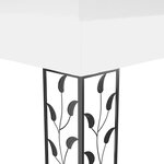 vidaXL Tonnelle avec double toit 3x4 m Blanc