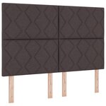 Lit à ressorts vidaXL avec matelas en marron foncé - 140x200 cm en tissu