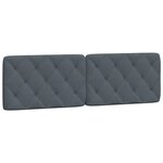 vidaXL Cadre de lit avec lumières LED gris foncé 160x200 cm velours