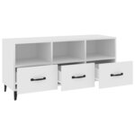 vidaXL Meuble TV Blanc 102x35x50 cm Bois d'ingénierie