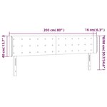 vidaXL Tête de lit à LED Crème 203x16x78/88 cm Tissu