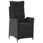 vidaXL Ensemble de jardin 5 pièces Noir Poly Rattan