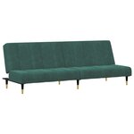 vidaXL Ensemble de canapés 2 Pièces vert foncé velours