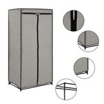 vidaXL 2 Pièces Garde-robes Gris 75x50x160 cm