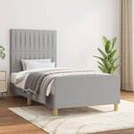 vidaXL Cadre de lit sans matelas gris clair 80x200 cm tissu