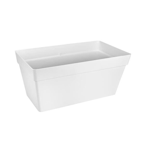 Planteur - Bac à plantes avec roues pour terrasse - 51 L - 70 cm - Blanc