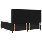 Lit à sommier tapissier vidaXL avec matelas et LED Noir 200x200 cm Tissu