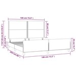 vidaXL Cadre de lit avec tête de lit Crème 180 x 200 cm Tissu