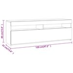 vidaXL Meuble TV avec lumières LED chêne marron 120x35x40 cm