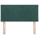 vidaXL Tête de lit LED vert foncé Ensemble de 2 Vert foncé Mousse et bois