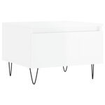 vidaXL Tables basses 2 Pièces blanc brillant 50x46x35cm bois d'ingénierie