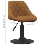 Vidaxl tabouret de bar marron velours