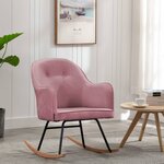vidaXL Chaise à bascule Rose Velours