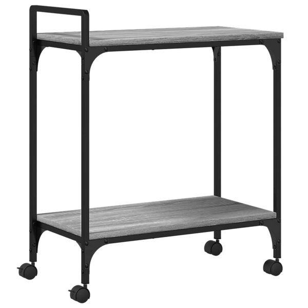 vidaXL Chariot de cuisine sonoma gris 60 5x31x72 5cm bois d'ingénierie