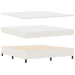 vidaXL Lit à ressorts avec Crème de Matelas Super King Tissu en velours côtelé