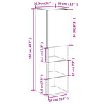 vidaXL Meubles TV avec lumières LED 2 Pièces blanc 30 5x30x102 cm