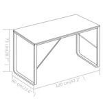vidaXL Bureau d'ordinateur Noir et chêne 120x60x73 cm
