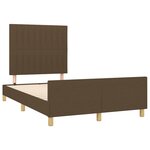 vidaXL Cadre de lit sans matelas marron foncé 120x200 cm tissu