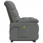 vidaXL Fauteuil électrique de massage Gris foncé Tissu