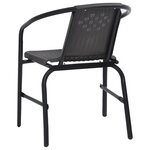 vidaXL Chaises de jardin lot de 4 Rotin plastique et acier 110 kg