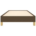 vidaXL Cadre de lit sans matelas marron foncé 90x200 cm tissu
