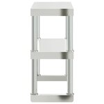 vidaXL Étagère de table de travail à 2 niveaux 110x30x65 cm inox