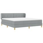 Lit Box Spring vidaXL avec Matelas en Gris Clair  180x200 cm  Tissu