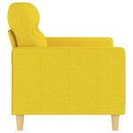 vidaXL Canapé à 2 places Jaune clair 120 cm Tissu