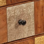 vidaXL Commode à tiroirs 60x30x75 cm Bois d'acacia massif