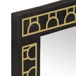 vidaXL Miroir de bain 50x70x2 5 cm bois de manguier massif et verre