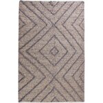 Tapis en jute grise worgan 90 x 60 cm