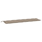 vidaXL Coussins de banc jardin lot de 2 taupe 200x50x7 cm tissu Oxford
