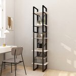 vidaXL Bibliothèque à 5 niveaux Blanc 40x30x175 cm Bois de pin