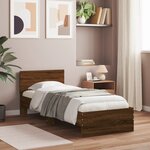 vidaXL Cadre de lit sans matelas avec tête de lit 90x190 cm