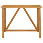 vidaXL Table de bar de jardin 140x70x104 cm Bois d'acacia massif