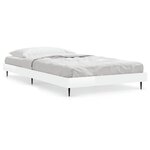 vidaXL Cadre de lit sans matelas blanc brillant 100x200 cm