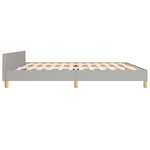 vidaXL Cadre de lit sans matelas avec tête de lit gris clair tissu