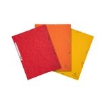 Lot De 3 Chemises À Élastiques 3 Rabats Carte Lustrée 400g/m2 - A4 - Soleil - X 17 - Exacompta