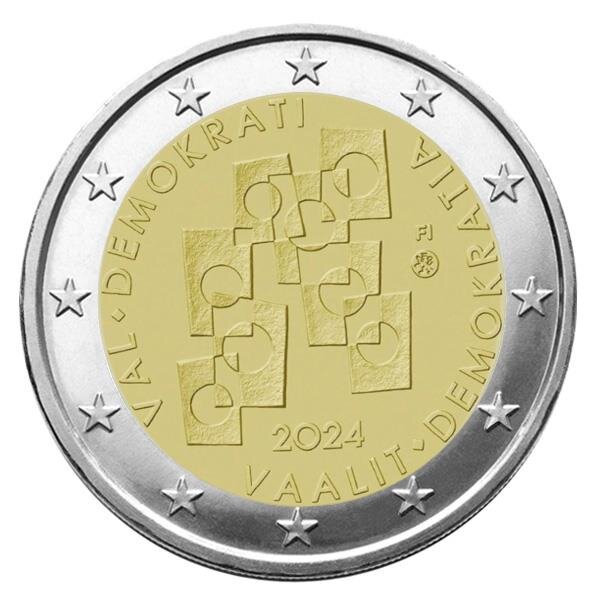 Pièce 2 euro commémorative 2024  FINLANDE (Elections et Démocratie)