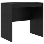 Bureau vidaXL avec rangement en chêne noir en bois d'ingénierie