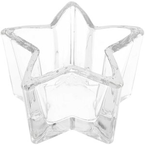 Bougeoir en verre étoile 10 8 cm